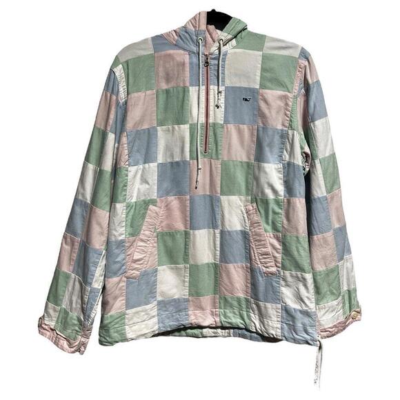Vineyard Vines Tops - Vineyard Vines Pastel Patchwork Pullover Hoodie - Pink, Green, Blue, White
